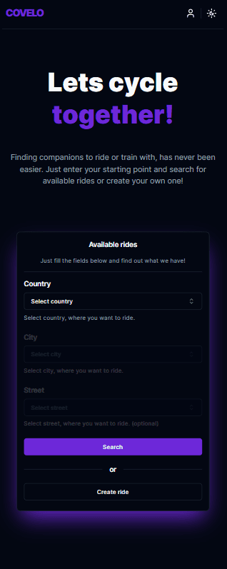 Covelo app mobile image